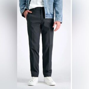 Men's Haggar® Cool Right® Slim-Fit Flat-Front Pants Dark Gray Size 32x32